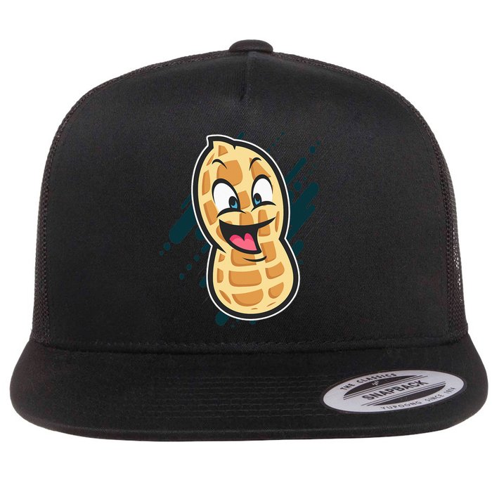 Funny Peanut Butt Gag Peanut Butter Food Flat Bill Trucker Hat