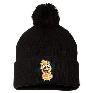 Funny Peanut Butt Gag Peanut Butter Food Pom Pom 12in Knit Beanie