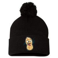 Funny Peanut Butt Gag Peanut Butter Food Pom Pom 12in Knit Beanie