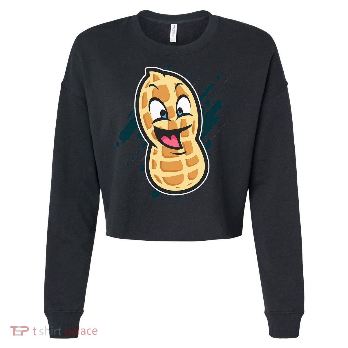 Funny Peanut Butt Gag Peanut Butter Food Cropped Pullover Crew