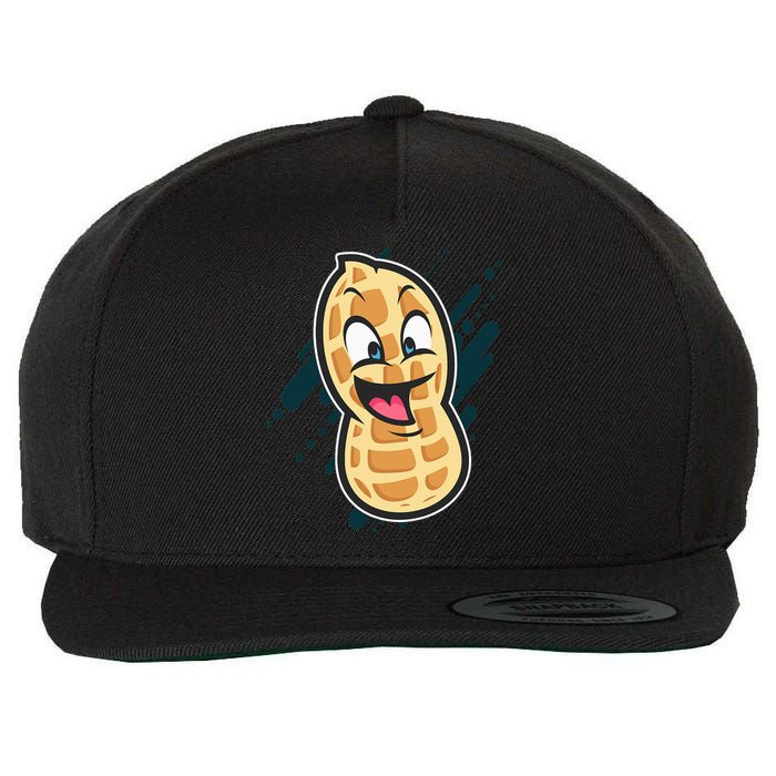 Funny Peanut Butt Gag Peanut Butter Food Wool Snapback Cap