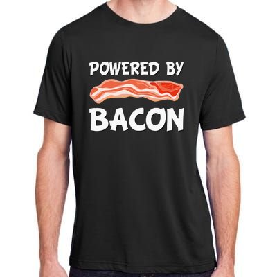 Funny Powered By Bacon Bacon Lovers Adult ChromaSoft Performance T-Shirt