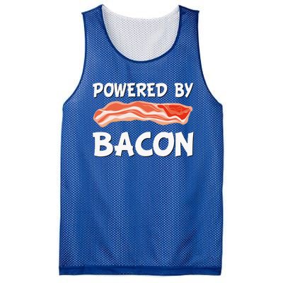 Funny Powered By Bacon Bacon Lovers Mesh Reversible Basketball Jersey Tank