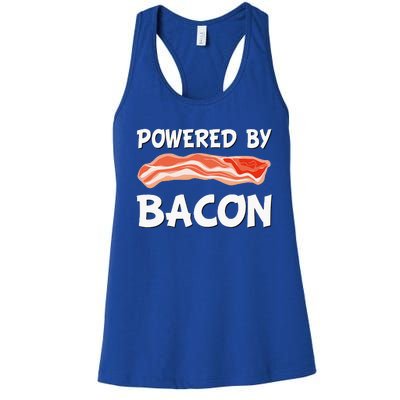 Funny Powered By Bacon Bacon Lovers Women's Racerback Tank