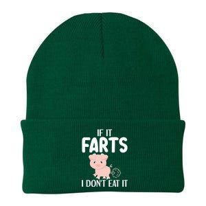 Funny Powered By All Plants If It Farts I Dont Eat It Gift Knit Cap Winter Beanie