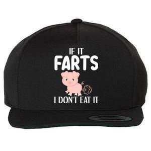 Funny Powered By All Plants If It Farts I Dont Eat It Gift Wool Snapback Cap