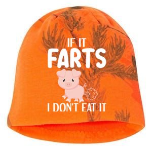 Funny Powered By All Plants If It Farts I Dont Eat It Gift Kati - Camo Knit Beanie