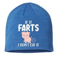 Funny Powered By All Plants If It Farts I Dont Eat It Gift Sustainable Beanie