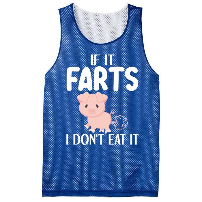 Funny Powered By All Plants If It Farts I Dont Eat It Gift Mesh Reversible Basketball Jersey Tank