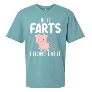 Funny Powered By All Plants If It Farts I Dont Eat It Gift Sueded Cloud Jersey T-Shirt