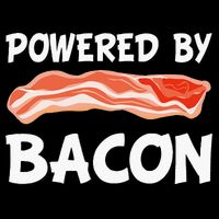 Funny Powered By Bacon Bacon Lovers 7-Panel Snapback Hat