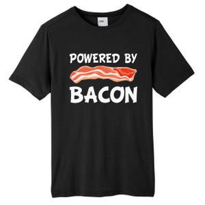 Funny Powered By Bacon Bacon Lovers Tall Fusion ChromaSoft Performance T-Shirt