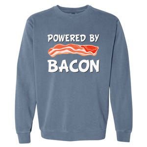 Funny Powered By Bacon Bacon Lovers Garment-Dyed Sweatshirt