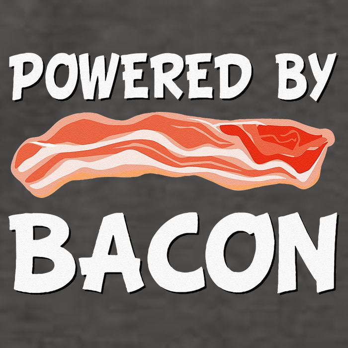 Funny Powered By Bacon Bacon Lovers Vector Backpack