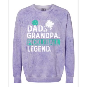 Funny Pickle Ball Dad Grandpa Pickleball Legend Player Gift Colorblast Crewneck Sweatshirt