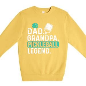 Funny Pickle Ball Dad Grandpa Pickleball Legend Player Gift Premium Crewneck Sweatshirt