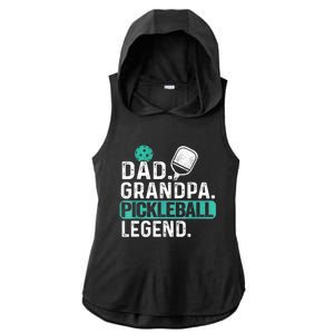 Funny Pickle Ball Dad Grandpa Pickleball Legend Player Gift Ladies PosiCharge Tri-Blend Wicking Draft Hoodie Tank