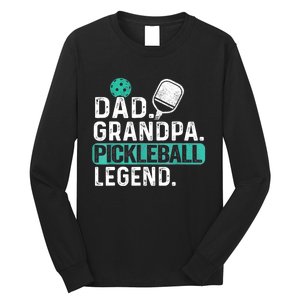 Funny Pickle Ball Dad Grandpa Pickleball Legend Player Gift Long Sleeve Shirt