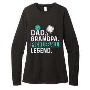 Funny Pickle Ball Dad Grandpa Pickleball Legend Player Gift Womens CVC Long Sleeve Shirt