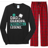 Funny Pickle Ball Dad Grandpa Pickleball Legend Player Gift Long Sleeve Pajama Set