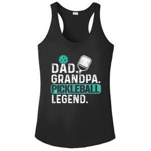 Funny Pickle Ball Dad Grandpa Pickleball Legend Player Gift Ladies PosiCharge Competitor Racerback Tank