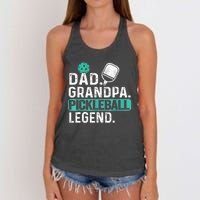 Funny Pickle Ball Dad Grandpa Pickleball Legend Player Gift Women's Knotted Racerback Tank