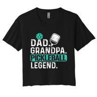 Funny Pickle Ball Dad Grandpa Pickleball Legend Player Gift Women's Crop Top Tee