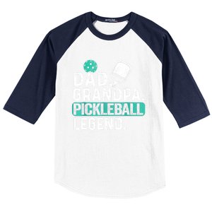 Funny Pickle Ball Dad Grandpa Pickleball Legend Player Gift Baseball Sleeve Shirt