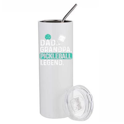 Funny Pickle Ball Dad Grandpa Pickleball Legend Player Gift Stainless Steel Tumbler