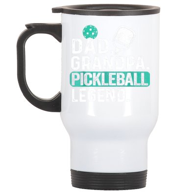 Funny Pickle Ball Dad Grandpa Pickleball Legend Player Gift Stainless Steel Travel Mug