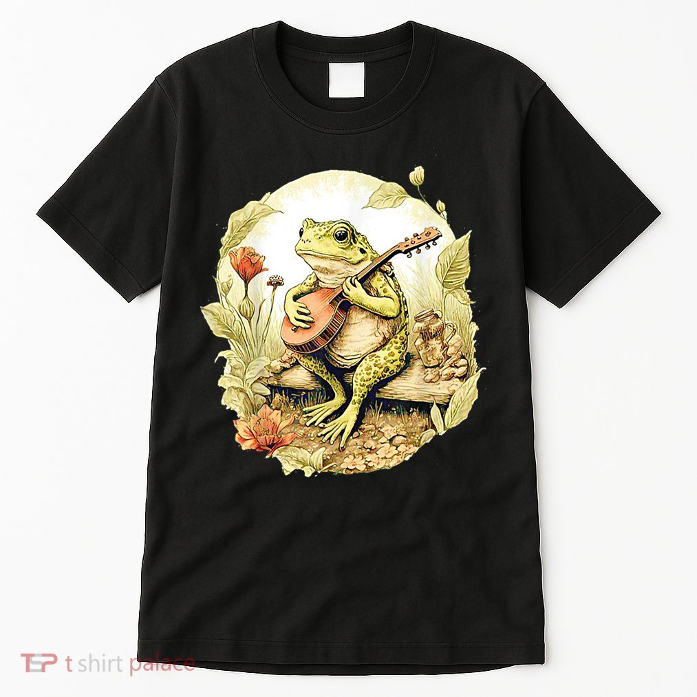 Frog Playing Banjo On Log Tall T-Shirt