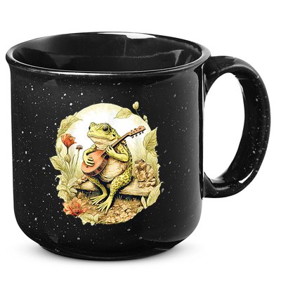 Frog Playing Banjo On Log 15oz Campfire Ceramic Mug