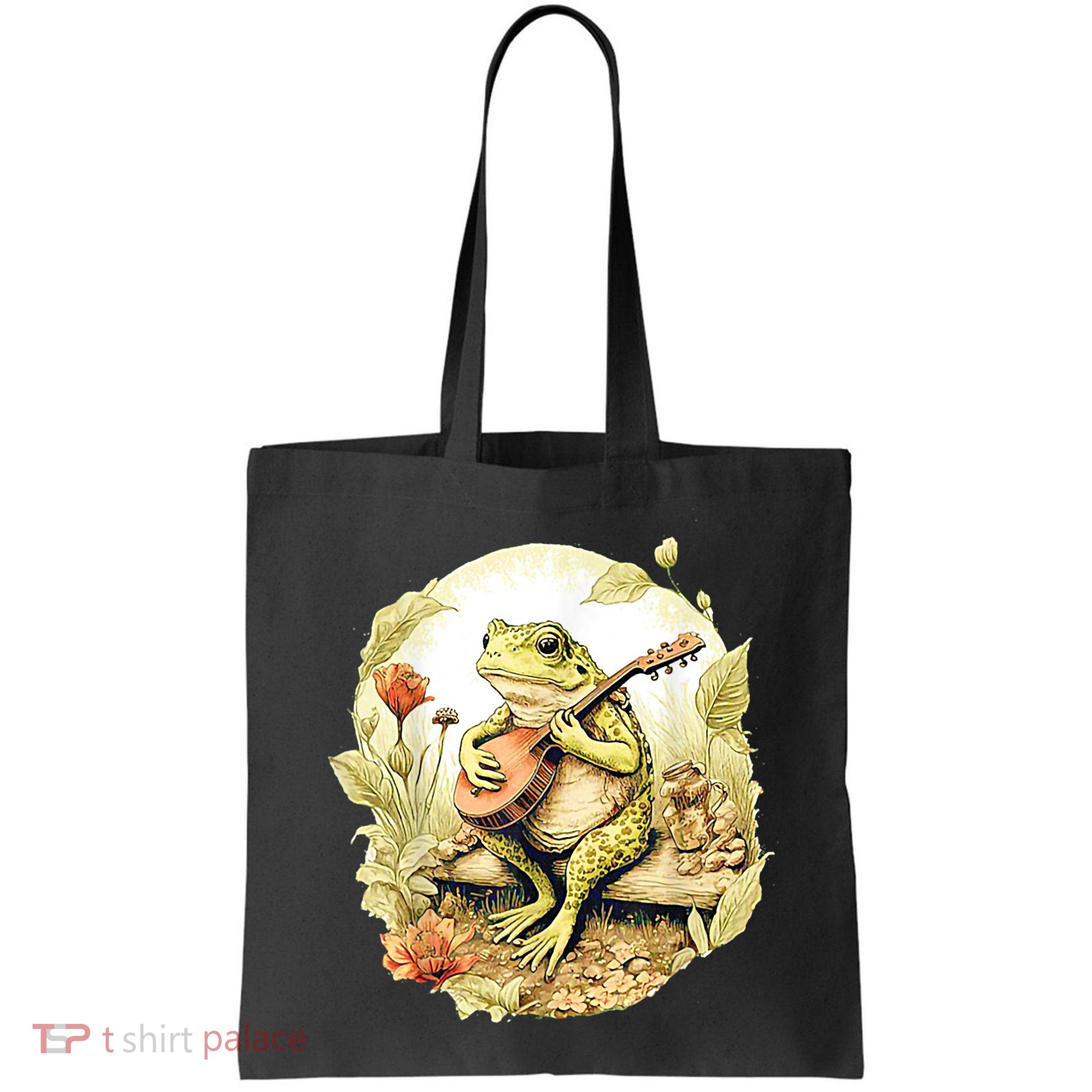 Frog Playing Banjo On Log Bag
