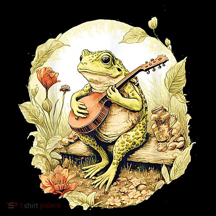 Frog Playing Banjo On Log Baby Bodysuit