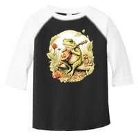Frog Playing Banjo On Log Toddler Fine Jersey T-Shirt