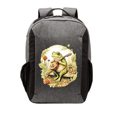 Frog Playing Banjo On Log Vector Backpack