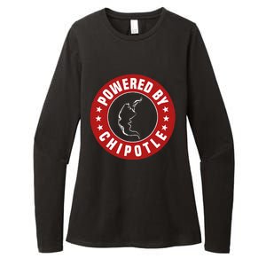 Funny Powered By Chipotle Design Chili Pepper Womens CVC Long Sleeve Shirt