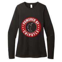 Funny Powered By Chipotle Design Chili Pepper Womens CVC Long Sleeve Shirt