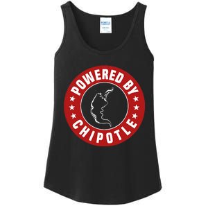 Funny Powered By Chipotle Design Chili Pepper Ladies Essential Tank