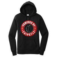 Funny Powered By Chipotle Design Chili Pepper Women's Pullover Hoodie