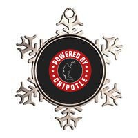 Funny Powered By Chipotle Design Chili Pepper Metallic Star Ornament