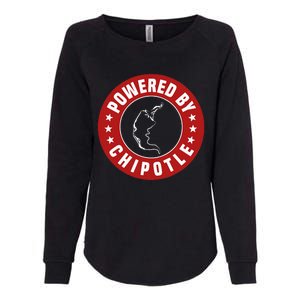 Funny Powered By Chipotle Design Chili Pepper Womens California Wash Sweatshirt