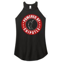 Funny Powered By Chipotle Design Chili Pepper Women's Perfect Tri Rocker Tank