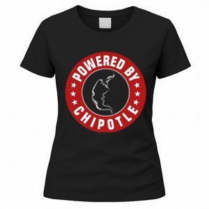 Funny Powered By Chipotle Design Chili Pepper Women's T-Shirt