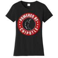 Funny Powered By Chipotle Design Chili Pepper Women's T-Shirt