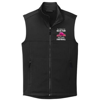 Football Pumpkin Breast Cancer In October We Wear Pink Gift Collective Smooth Fleece Vest