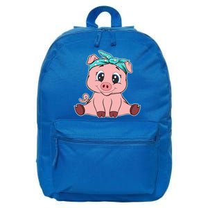 Funny Pig Bandana Gift Cute Little Piggy Lovers Gift Top 16 in Basic Backpack