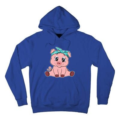 Funny Pig Bandana Gift Cute Little Piggy Lovers Gift Top Tall Hoodie