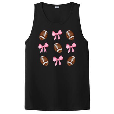 Football Pink Bow Festive Sport Lover PosiCharge Competitor Tank