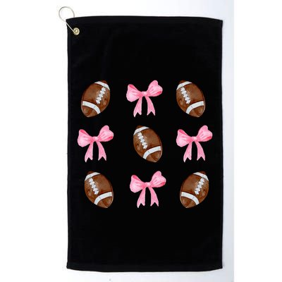 Football Pink Bow Festive Sport Lover Golf Towel